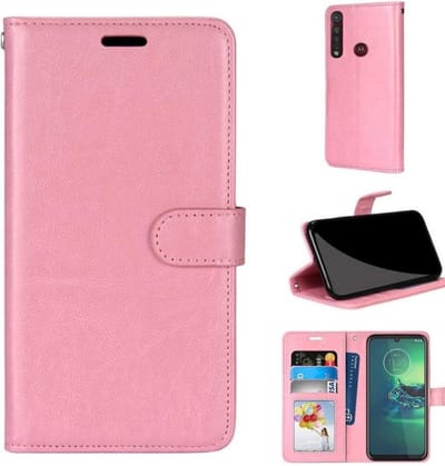 LuxeBass Hoesje geschikt voor Motorola Moto G8 Play hoesje book case rose goud gsm hoesje - telefoonhoes - telefoonhoesjes