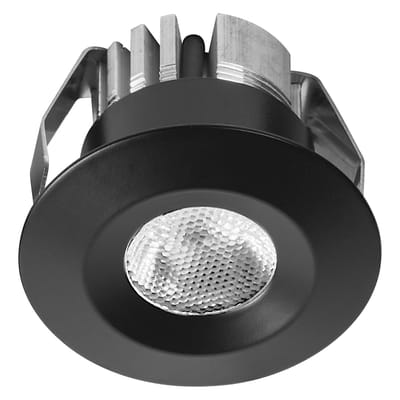OSRAM Mini Spot LED inbouwspot 6W Zwart IP44, set van 5 plafondspots 42mm 450lm, badkamer keuken warm wit 3000K