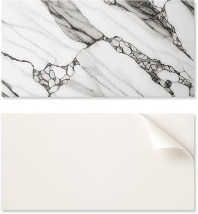 Zelfklevend vinylpaneel met print, 100x50 cm, marmerpatroon met nerven.