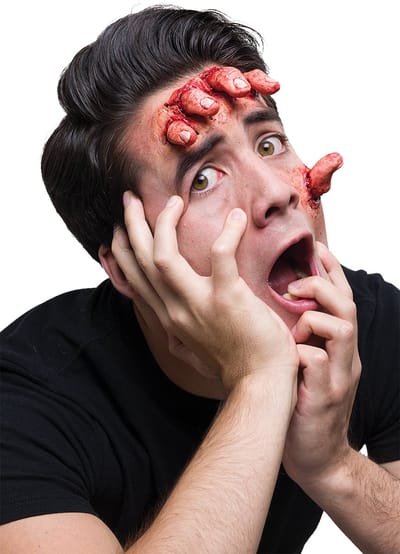 Partychimp Angstaanjagende Applicatie Vingers voor bij Halloween Kostuum Volwassenen - Latex