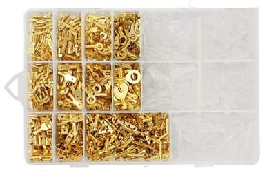 GELLDG 1000 Stuks - Aansluitklemmen en Kits - Kabelschuifjes Set - 2x1cm - Eenvoudige Bediening, Snelle Aansluiting, Gladde Randen en Oppervlak - Geschikt voor Elektrische Installaties - Kunststof - Compleet Sortiment met Geïsoleerde Kabelklemmen