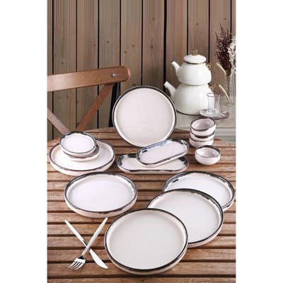 14-delige ontbijtset Edge keramiek | Hermia