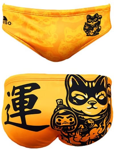 Turbo Lucky Cat Zwemslip Geel,Oranje 5XL Man