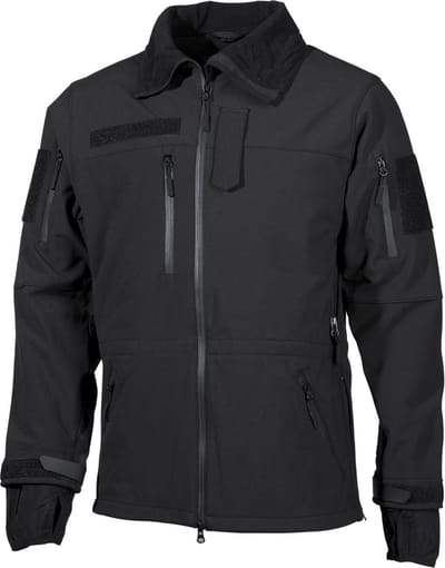 MFH Professional Softshelljas - "High Defense" - zwart - maat M