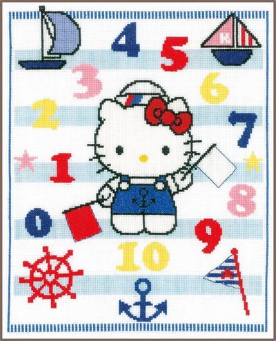 Vervaco - Telpakket kit - Hello Kitty Vervaco - Tellen met Hello Kitty - PN-0149845 - Borduren - Borduurpakket - Borduurpakket volwassenen