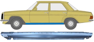 Volledige dorpel voor Mercedes W114 W115 1968-1977 / Links