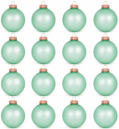 Krebs Kerstballen - 16x - velvet groen - glas - 7 cm - kerstboomversiering