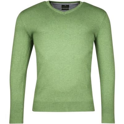 Baileys Trui Luxury Pima Cotton V-Neck Single Knit Appel / male