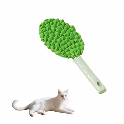 Huisdier massagekam-dubbelzijdig-kam voor kat en hond-met ontwarrtanden-groen-8,66 inch-verzorgingsgereedschap