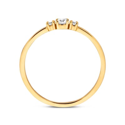 14K Geelgouden ring met zirkonia - PSN4024600
