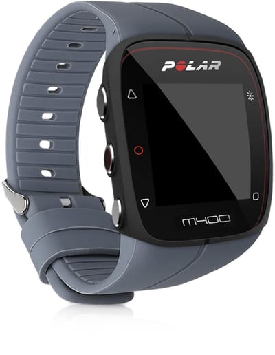 kwmobile horlogebandje geschikt voor Polar M400 / M430 polsband - Smartwatch bandje van TPU - Activity tracker horloge band in antraciet