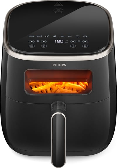 Philips 3000 Series Airfryer XL - HD9257/80 - Kijkvenster - 5.6L - Tot 5 Personen - Zwart