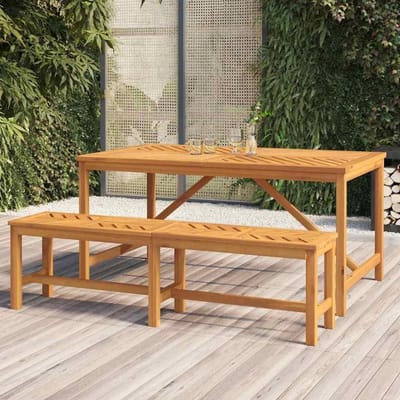 Tuineettafel Acaciahout - Buitentafel Visgraat - Buiten Eten - Massief Hout - 150 x 90 cm - Bruin