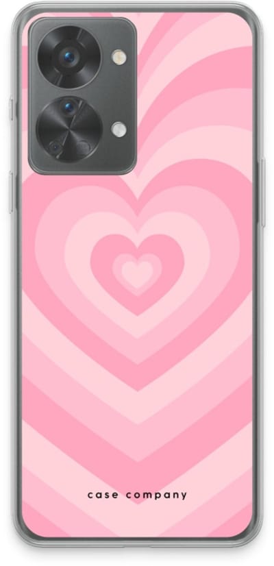 Case Company® - Hoesje geschikt voor OnePlus Nord 2T hoesje - Hart Roos - Soft Cover Telefoonhoesje - Bescherming aan alle Kanten en Schermrand