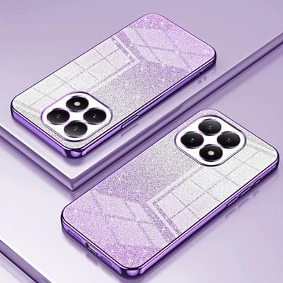 Hoesje geschikt voor Xiaomi 15T - Phonesta Crystal Sparkle Glitter Silicone Back Cover - Paars