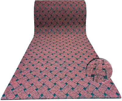 JYG Vloerkleed UNION - Keukenmat - Keukenloper - Anti Slip - 66x450cm - BORDEAUX