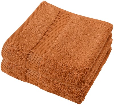 De Witte Lietaer Handdoek Stephanie Caramel - Set 2 stuks - 50 x 100 cm - Bruin - Katoen