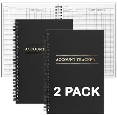 Budget Planner - Financieel Notitieboek - Geld Zaken Bijhouden - Duurzame Kraft Cover - 2 Pack - Zwart