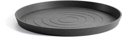 Ecopots Saucer Round - Dark Grey - Ø58,7 x H4,5 cm - Ronde donkergrijze onderschotel met waterreservoir
