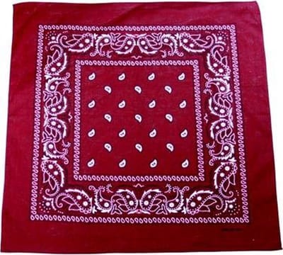 Scoby - Hip Hop Bandana - Katoen - Bordeaux Rode Vierkante Sjaal - 54 x 54 cm - Perfecte Hoofdband voor Iedereen - Carnaval - Bordeaux rood