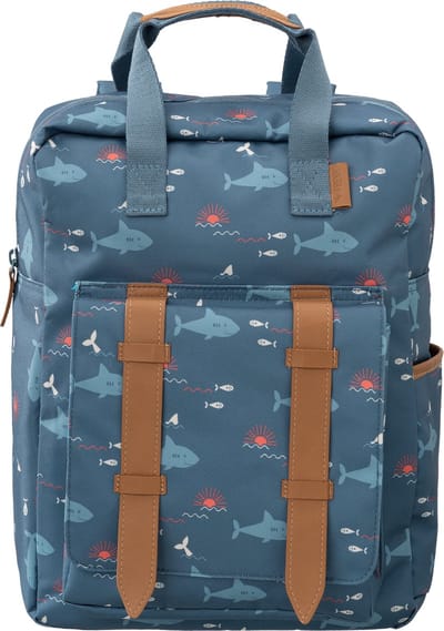 Fresk Grote Rugzak voor kinderen 5-7 jaar - 9,3 L - Schooltas Kind Jongens - Verstelbare Schouderbanden - Waterafstotende Rugtas - Blauw - Shark