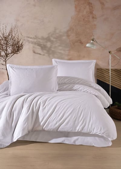 Lavella Ruya Dekbedovertrekset - 4-delig - Katoen - Wit - 200x220 cm
