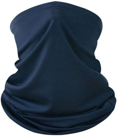 Bandana - Multi-use - Nekwarmer/Sjaal/Masker/Hoofdwarmer - Col - Gezichtsbedekking - Motorrijden - Ademend - Donkerblauw/navy - Jonyx