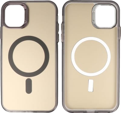 Magsafe Hoesje Geschikt voor iPhone 11 - Magnetisch Smartphone Hoesje - Zwart