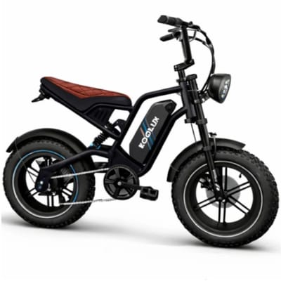 KOOLUX | X9 Mini Elektrische Fiets | Fatbike | 16 x 4.0 Inch Dikke Banden | 48V 13Ah 620Wh Lithium Accu | 250W Motor | Maximaal 25/u | Maximaal 70km bereik | Mechanische remmen | LCD Scherm | Zwart | Rijklaar Bezorgd