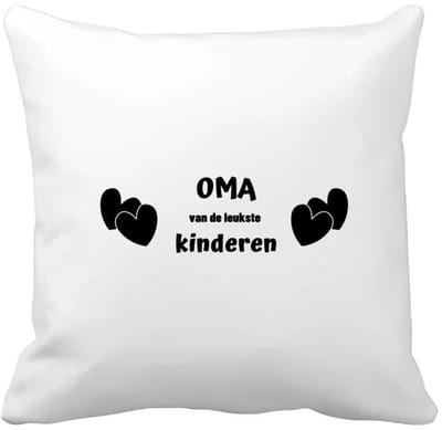 Akyol - oma van de leukste kinderen Kussen hoes - Oma - de leukste oma - verjaardag - cadeau voor oma - kado - geschenk - 40 bij 40 cm
