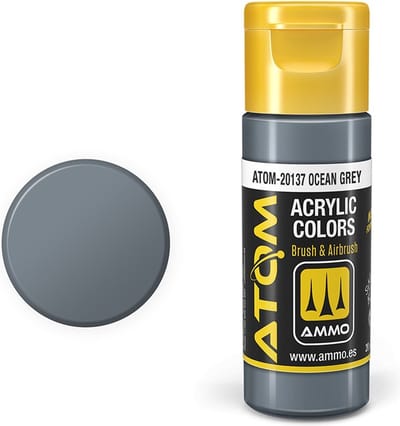 AMMO by Mig Jimenez Hobbyverf Acrylverf - MIG 20137 ATOM - Ocean Grey - Acryl - 20ml Verf flesje - 20 ml
