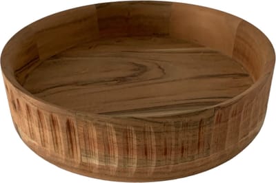 WinQ - Schaal Acaciahout d:25cm - fruitschaal hout - Houtenschaal rond