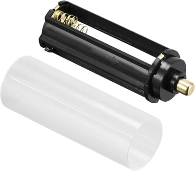 3x AAA Batterijhouder Opslagkoffer Adapter voor Zaklamp en RC - Zwart en Transparant