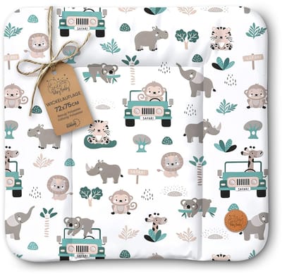 Verschoonmat Waterdicht Afwasbaar Baby 75x72 cm - Voor Verschoningsmeubel Verschoningselement Commode Wasmachine Zachte Hygiënische Mat Makkelijk Schoon Te Maken Oeko-Tex Afrika