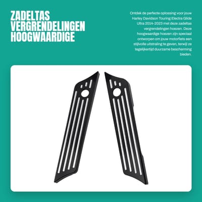 Dailygoods - Zadeltas vergrendelingen - Hoogwaardige hoezen - Zwart/Wit - Compatibel met Harley Davidson - Duurzaam en slijtvast - Geschikt voor Touri...
