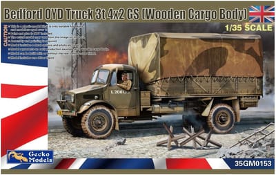 Gecko Models 35GM0153- 1:35 Bedford OYD Truck 3t 4x2 GS Wooden Cargo Body – schaalmodel bouwpakket