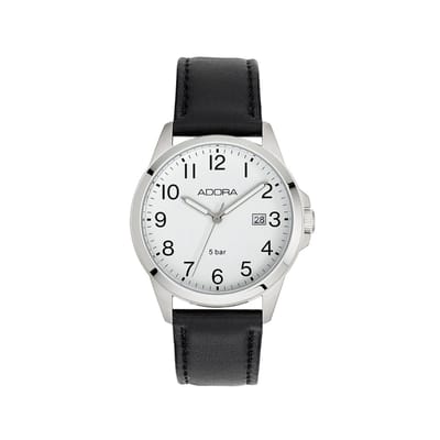 Adora AB6653 Herenhorloge – 39mm – Zilverkleurige Stalen Kast – Datum – 5 Bar