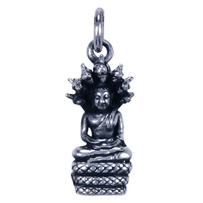 Zilveren Boeddha ketting hanger - geboortedag Zaterdag