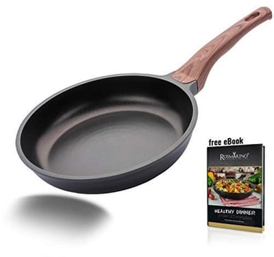 Dailygoods- Braadpan 24 cm - Professionele pan - Gecoat - Geschikt voor inductie - Duurzaam - Gemakkelijk te reinigen - Uitstekende warmteverdeling - Grillpan