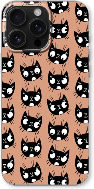 Case Company® - Hoesje geschikt voor iPhone 16 Pro Max hoesje - Kat - Soft Cover Telefoonhoesje - Bescherming aan alle Kanten en Schermrand