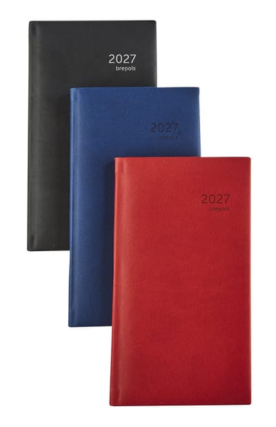 Brepols agenda 2027 - OPTIVISION POCKET [0.717] - CLASSICA - Zakagenda - 1 week op 2 pagina's - Weekoverzicht - Zwart - 9 x 16 cm