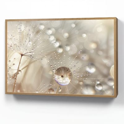 Wandlamp 90x60 cm - Oplaadbaar - Natuur - Bloemen - Druppels - Regen - Wandlampen binnen woonkamer - Slaapkamer lamp - Decoratieve nachtlamp - Vloerlamp draadloos