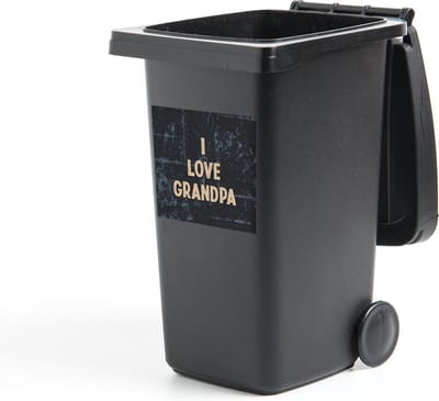 Container sticker Cadeau opa - I love grandpa - Spreuken - Quotes - 40x40 cm - Kliko sticker