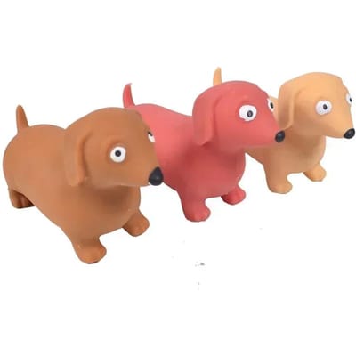 Creatieve Volwassen Decompressie Simulatie Teckel Hond Speelgoed Knijpen Muziek Meel Elastisch Rekbaar Vervorming Hond Vent Knijpspeelgoed brown