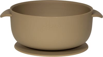 Jikkies Siliconen Kom - Anti Slip - Kommetje - Met Zuignap - Olijf Groen - Veilig - Praktische Kom voor Baby’s en Peuters - Voldoet aan EN-normen - Magnetron & Vaatwasser bestendig