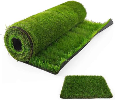 Natuurlijk Kunstgras met Drainage - Pluizig en Onderhoudsvriendelijk - Hoogte 25mm, 30mm, 40mm, 50mm - Rollen van 1x5m en 1x10m