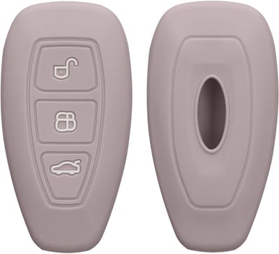 kwmobile autosleutel hoesje geschikt voor Ford 3-knops autosleutel Keyless Go hoes - TPU autosleutel behuizing - Beschermende auto sleutel case - Sleuteletui in lila wolk