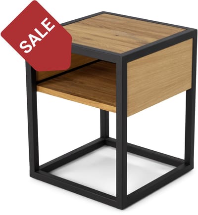 Spinder Design nachtkastje Diva One-Nightstand - Zwart - Eikenhout
