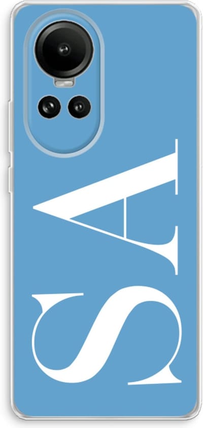 Gepersonaliseerd - Case Company® - Hoesje geschikt voor Oppo Reno 10 hoesje - Monogram N°2 - Soft Cover Telefoonhoesje - Bescherming aan alle Kanten en Schermrand