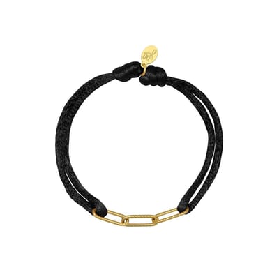 Jomide Armbandje Satin Chains - Zwart